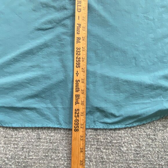 Columbia Shirt Mens XXL Aqua Fishing Omni-Shade Short Sleeve Button-Up Camping - Picture 9 of 12
